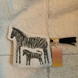 NWT Zebra coin pouch